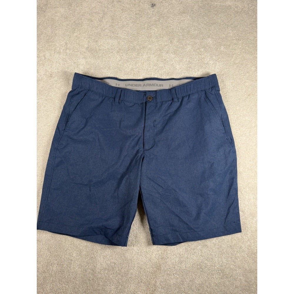 Under Armour Shorts Mens 42 Blue Match Play Golf Vented Cooling Performance 10"